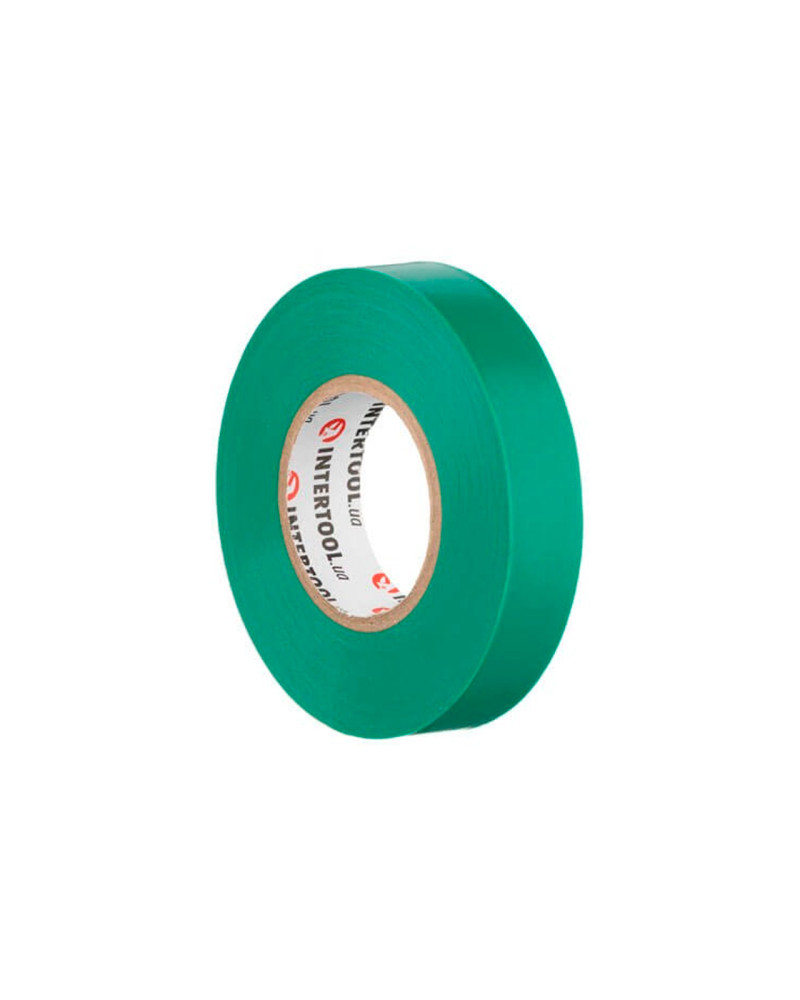 Стрічка ізоляційна Intertool - 25 м x 17 x 0,15 мм зелена (IT-0061)