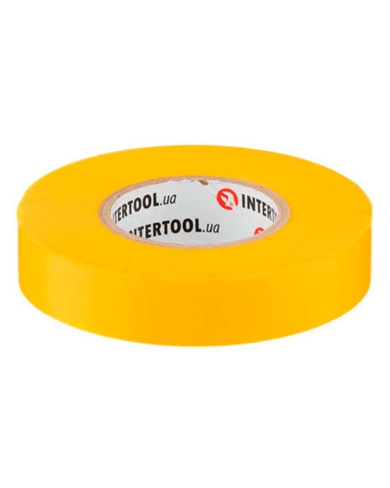 Стрічка ізоляційна Intertool - 25 м x 17 x 0,15 мм жовта (IT-0062)