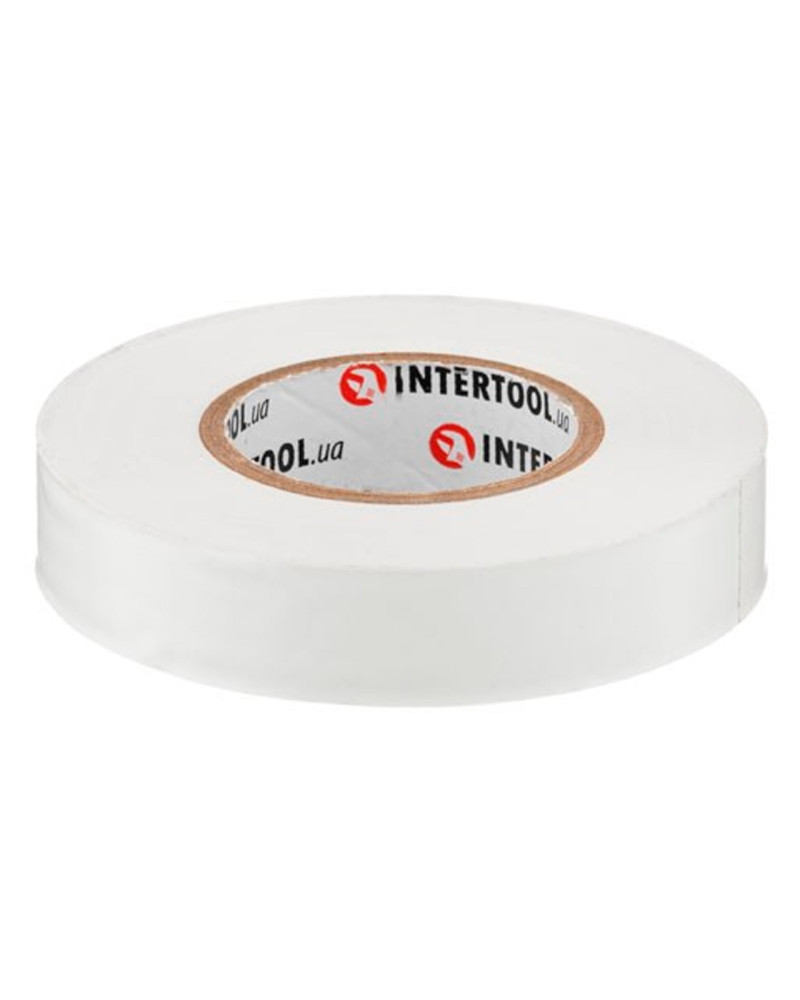 Стрічка ізоляційна Intertool - 25 м x 17 x 0,15 мм біла (IT-0063)