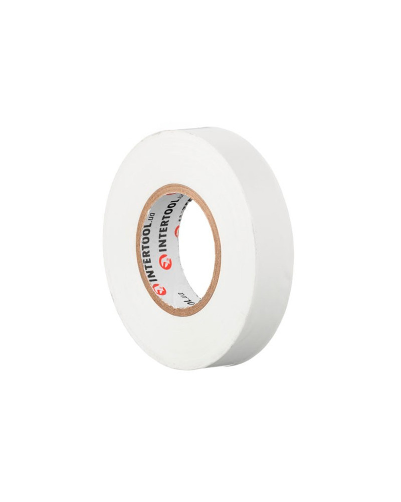 Стрічка ізоляційна Intertool - 25 м x 17 x 0,15 мм біла (IT-0063)