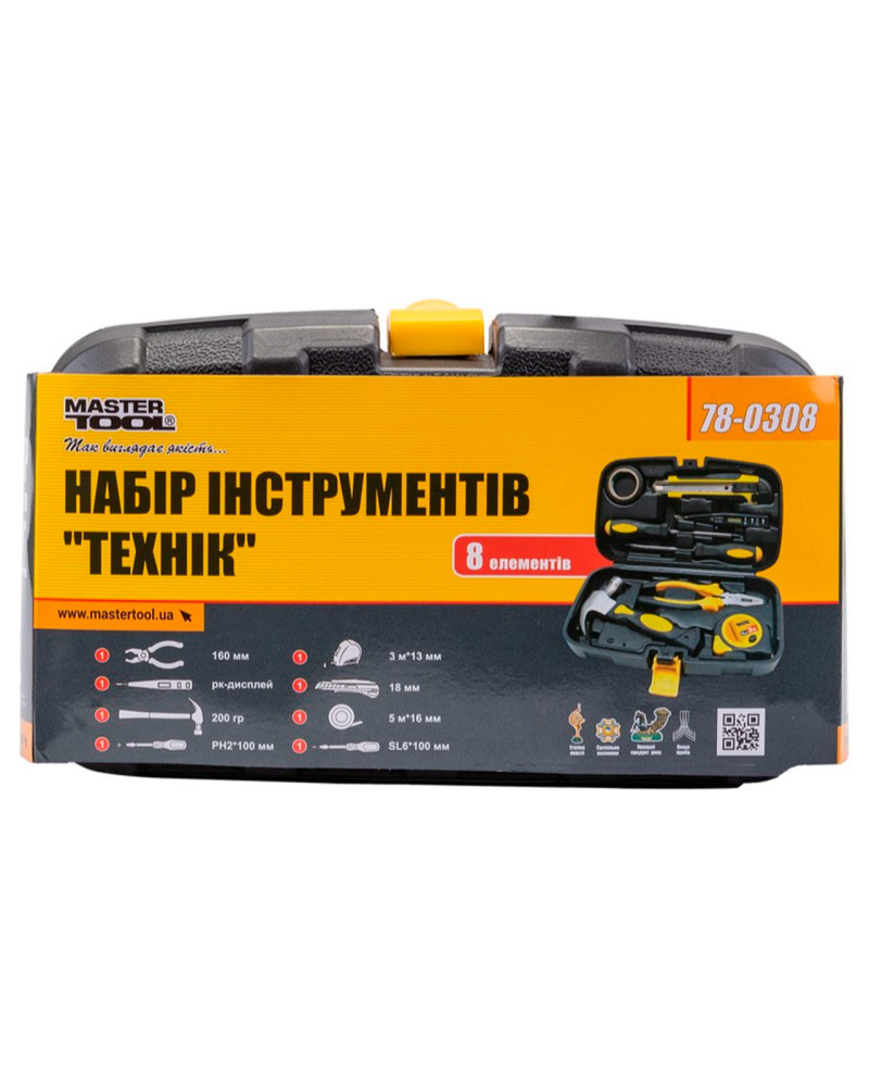 Набір інструменту Mastertool - 8 од. технік (78-0308)