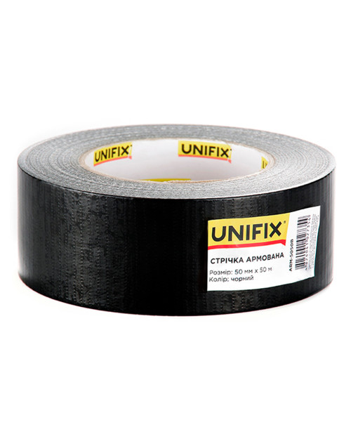 Стрічка армована Unifix - 50 мм x 50 м чорна (ARM-5050B)