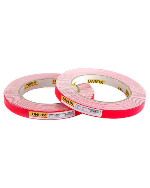 Стрічка двостороння Unifix - 12 мм x 5 м спінена біла (PN-1205W)