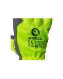 Рукавичка Intertool - комбінована козяча шкіра флуоресцентна зелена 10 
