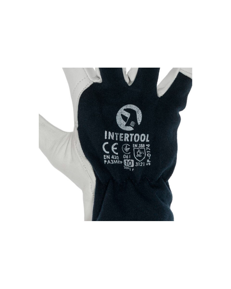 Рукавичка Intertool - комбінована овеча шкіра 10 