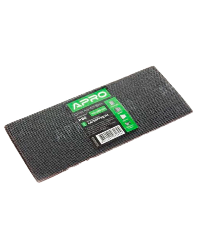 Сітка абразивна Apro - 115 x 280 мм x Р60 PRO (5 шт.) (828063)