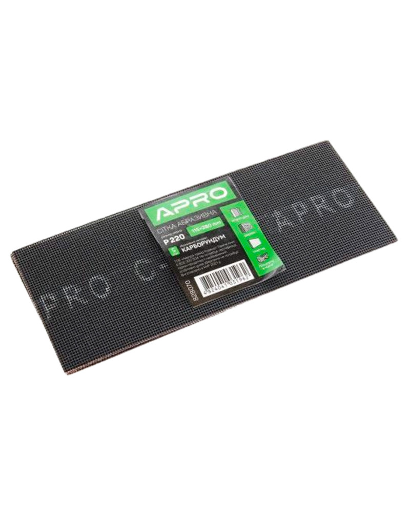 Сітка абразивна Apro - 115 x 280 мм x Р220 PRO (5 шт.) (828070)