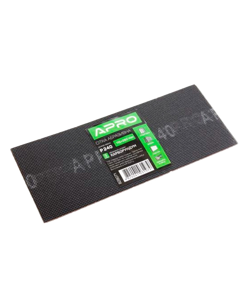 Сітка абразивна Apro - 115 x 280 мм x Р240 PRO (5 шт.) (828071)