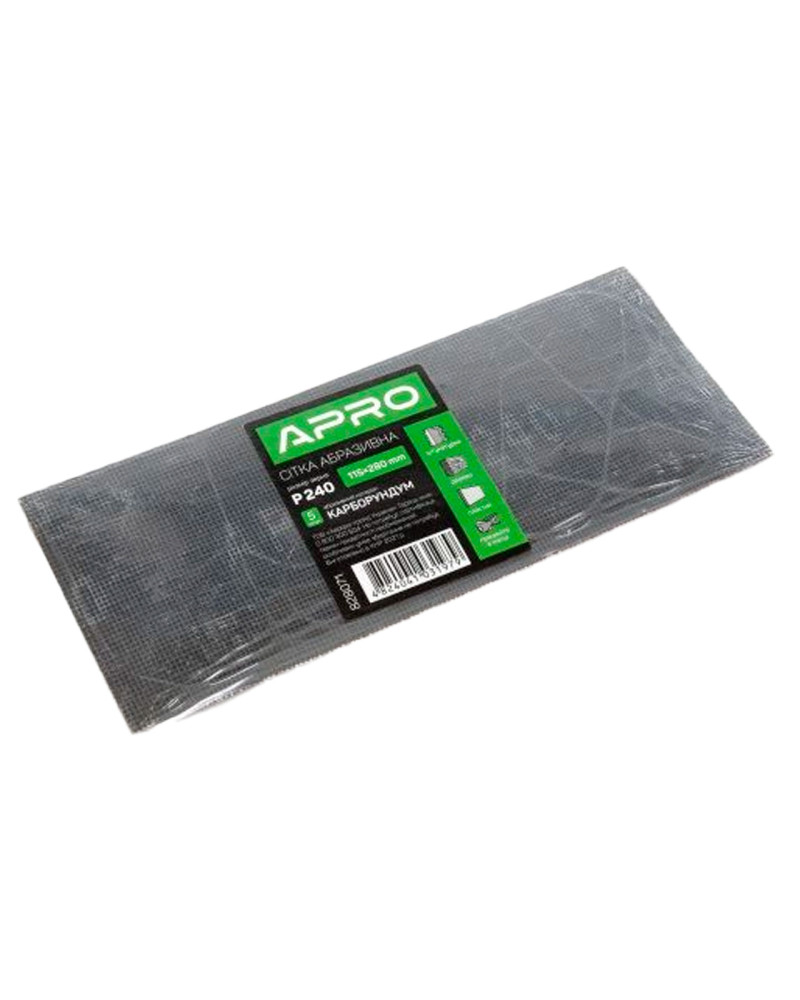 Сітка абразивна Apro - 115 x 280 мм x Р240 PRO (5 шт.) (828071)