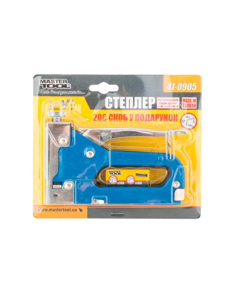 Степлер пружинний Mastertool - скоба 11,3 x 0,7 x 4-14 мм (41-0905)