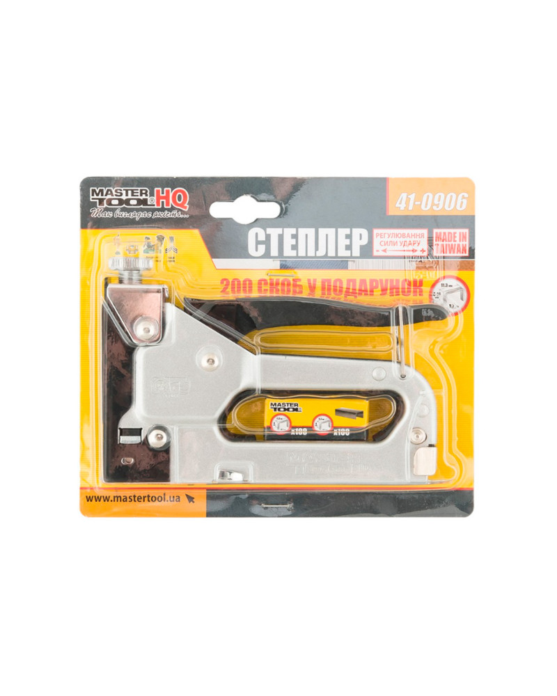 Степлер пружинний Mastertool - скоба 11,3 x 0,7 x 4-14 мм (41-0906)
