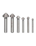 Набір зенкерів Intertool - 6,3 x 8,3 x 10,4 x 12,4 x 16,5 x 20,5 мм (6 шт.) (SD-5006)