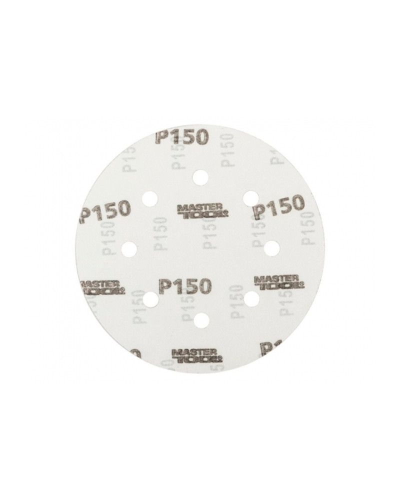 Коло шліфувальне на липучці Mastertool - 180 мм x Р150 з отворами (5 шт.) (08-1815-H)