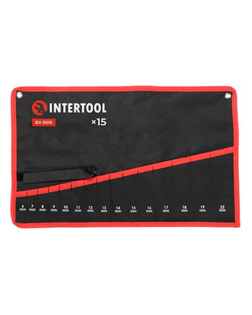 Чохол для гайкових ключів Intertool - 570 x 360 мм x 15 кишень (BX-9015)
