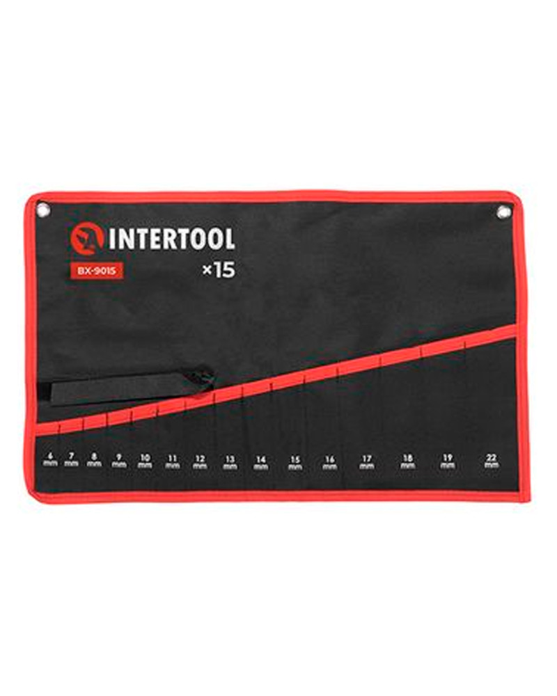 Чохол для гайкових ключів Intertool - 570 x 360 мм x 15 кишень (BX-9015)