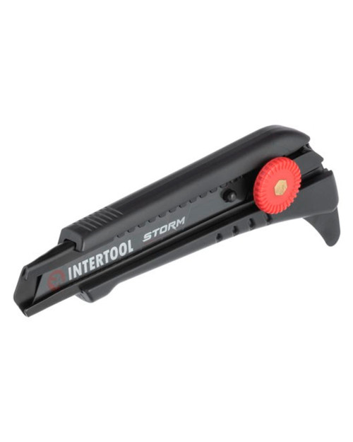 Ніж сегментний Intertool-Storm - 18 мм гвинтовий для лінолеуму (HT-0539)