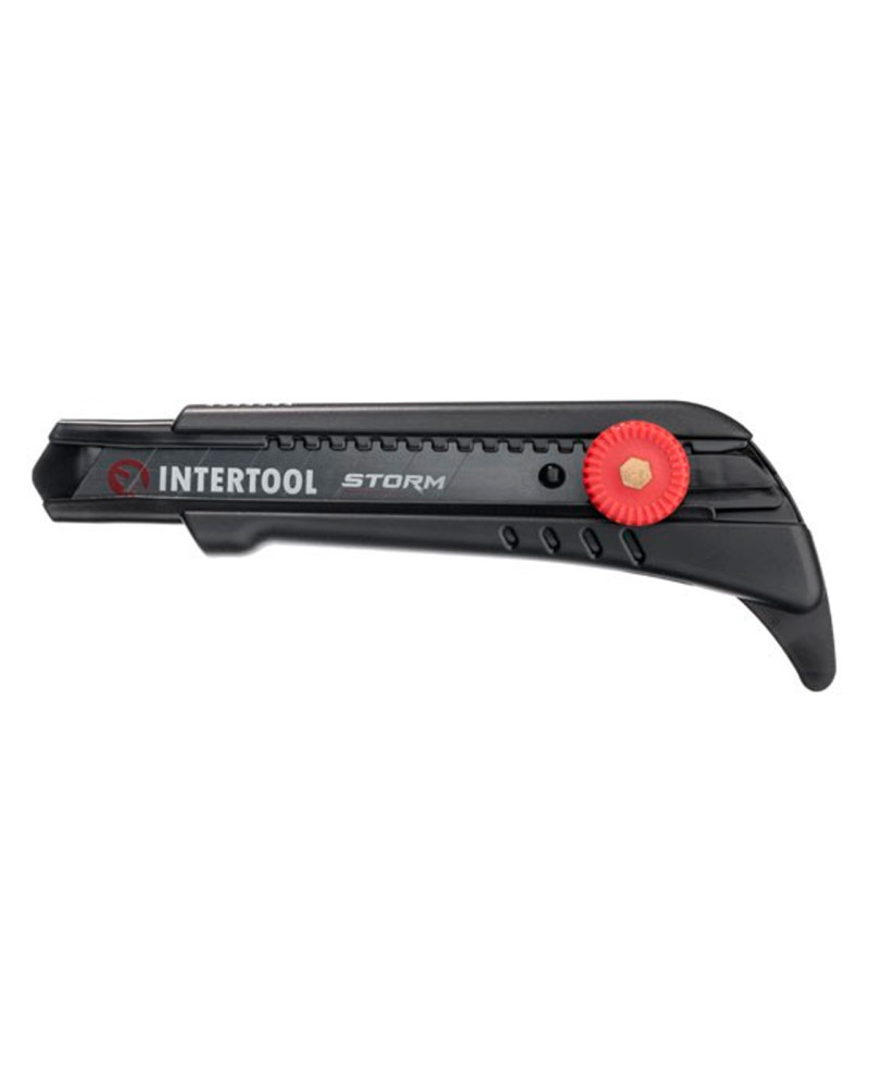 Ніж сегментний Intertool-Storm - 18 мм гвинтовий для лінолеуму (HT-0539)