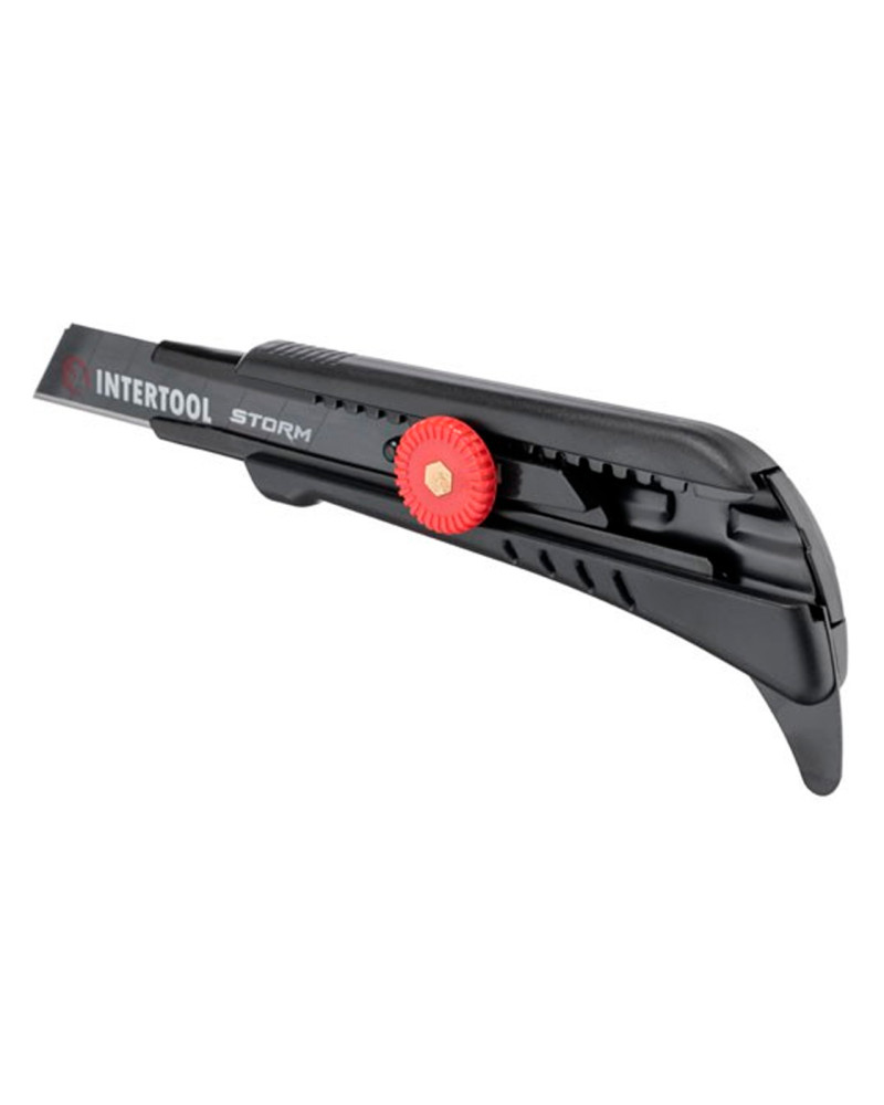 Ніж сегментний Intertool-Storm - 18 мм гвинтовий для лінолеуму (HT-0539)