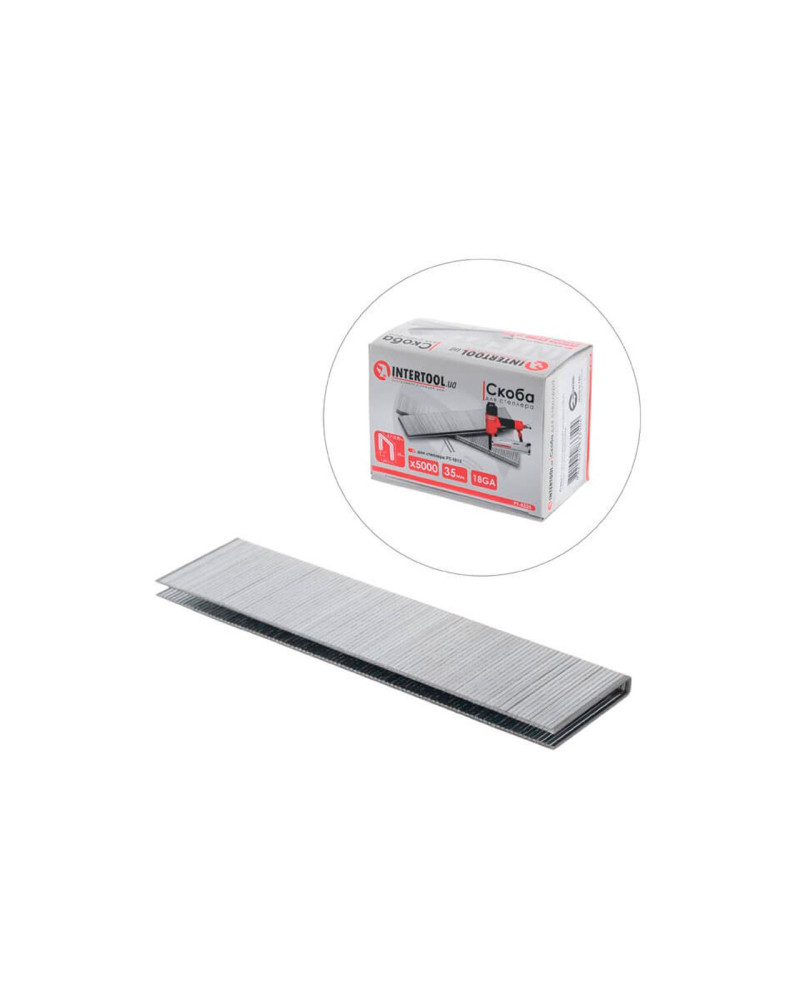 Скоба пневматична Intertool - 35 × 1 × 5,7мм (5000шт) (PT-8335)
