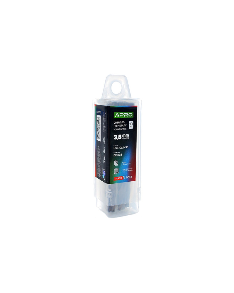 Свердло по металу Apro - 3,8мм Co/M35 кобальт (830711)