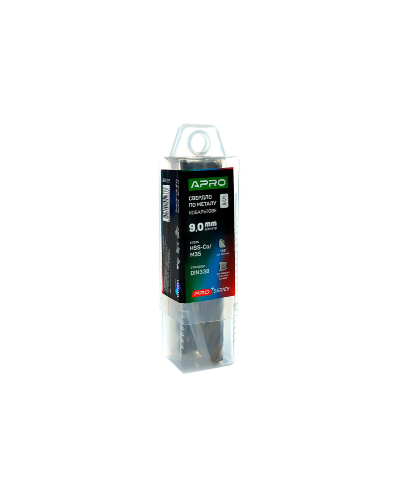 Свердло по металу Apro - 9,0мм Co/M35 кобальт (830727)