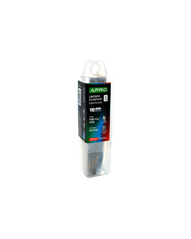 Свердло по металу Apro - 10,0мм Co/M35 кобальт (830729)