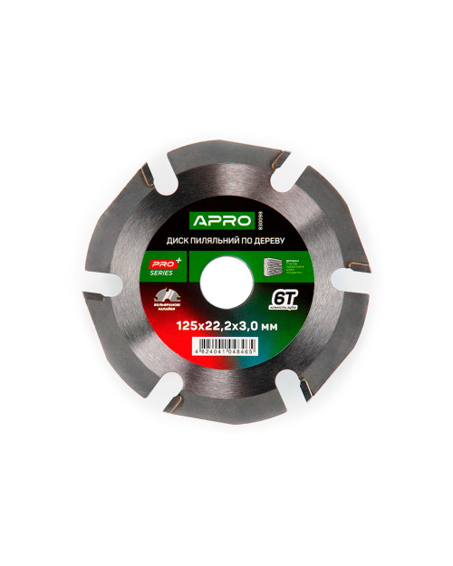 Диск пиляльний по дереву Apro - 125 x 22,2 мм x 6T PRO (830099)