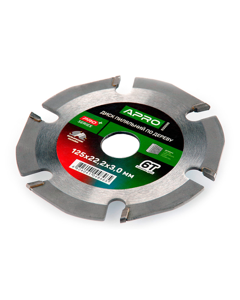 Диск пиляльний по дереву Apro - 125 x 22,2 мм x 6T PRO (830099)