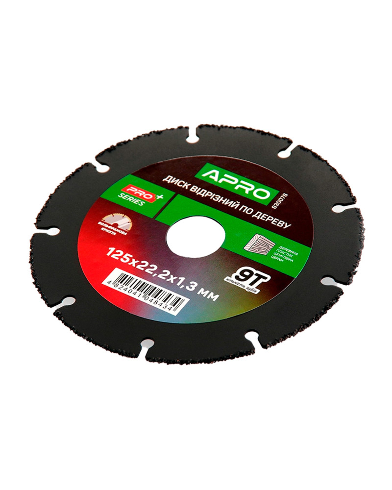 Диск відрізний по дереву Apro - 125 x 22,2 мм x 9T PRO (830078)