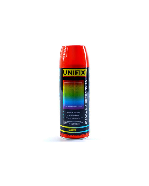 Емаль універсальна Unifix - 400мл RAL 3020 червоний (951020)
