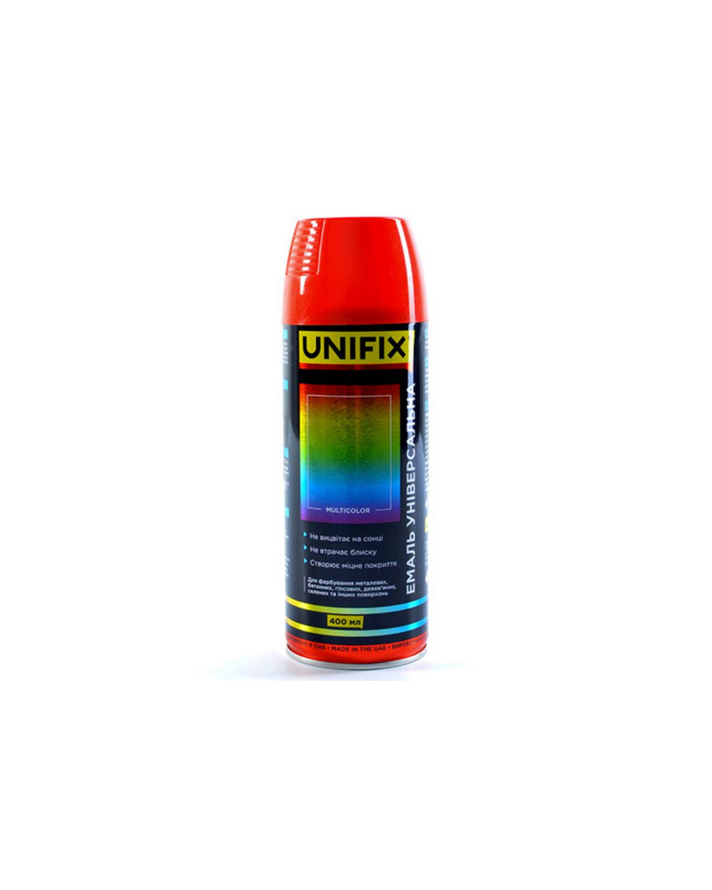 Емаль універсальна Unifix - 400мл RAL 3020 червоний (951020)