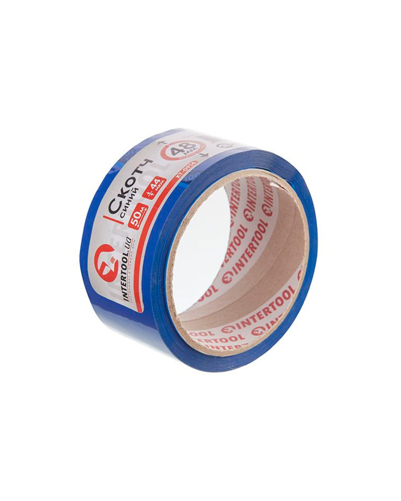 Скотч Intertool - 48мм x 50м x 44мкм синій (KT-0914)