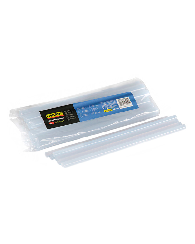 Стрижень клейовий Unifix - 11 x 200мм прозорий (6шт) пакет (951454)