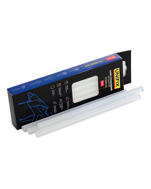 Стрижень клейовий Unifix - 11 x 200мм прозорий (12шт) (951456)