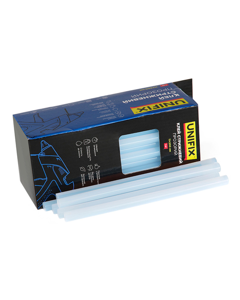 Стрижень клейовий Unifix - 11 x 200мм прозорий (1кг) (951458)