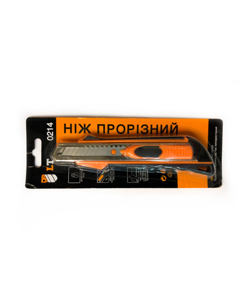 Ніж сегментний LT - 18мм автозамок прогумований (0214)