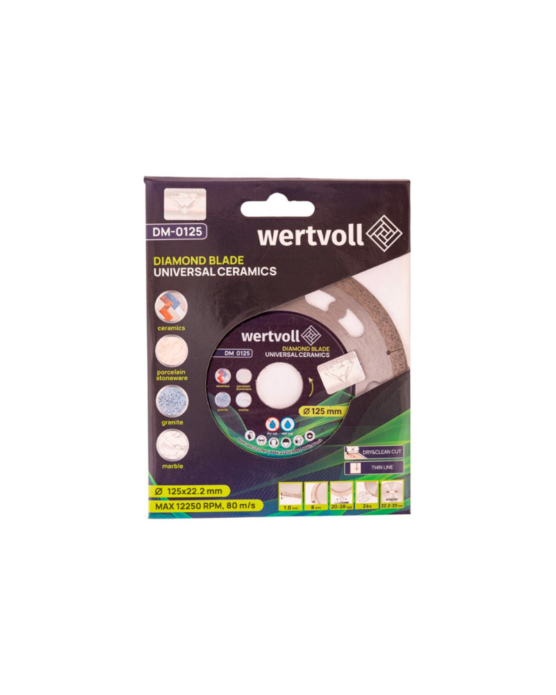 Диск алмазний для кераміки Wertvoll - 125мм Universal Ceramics (DM-0125)
