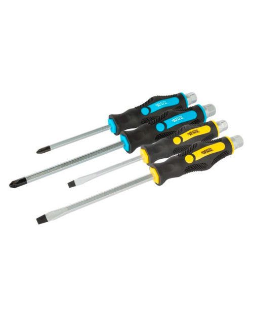 Набір викруток ударних Mastertool - PH2 x PH3 x SL6 x SL8 (4шт) (40-1154)