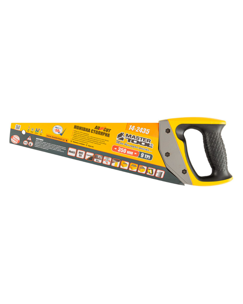 Ножівка по дереву Mastertool - 350мм x 7T x 3D (14-2035)