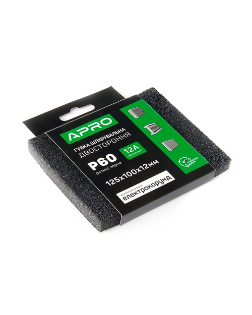 Губка шліфувальна Apro - 125 x 100 x 12мм x P60 (828121)