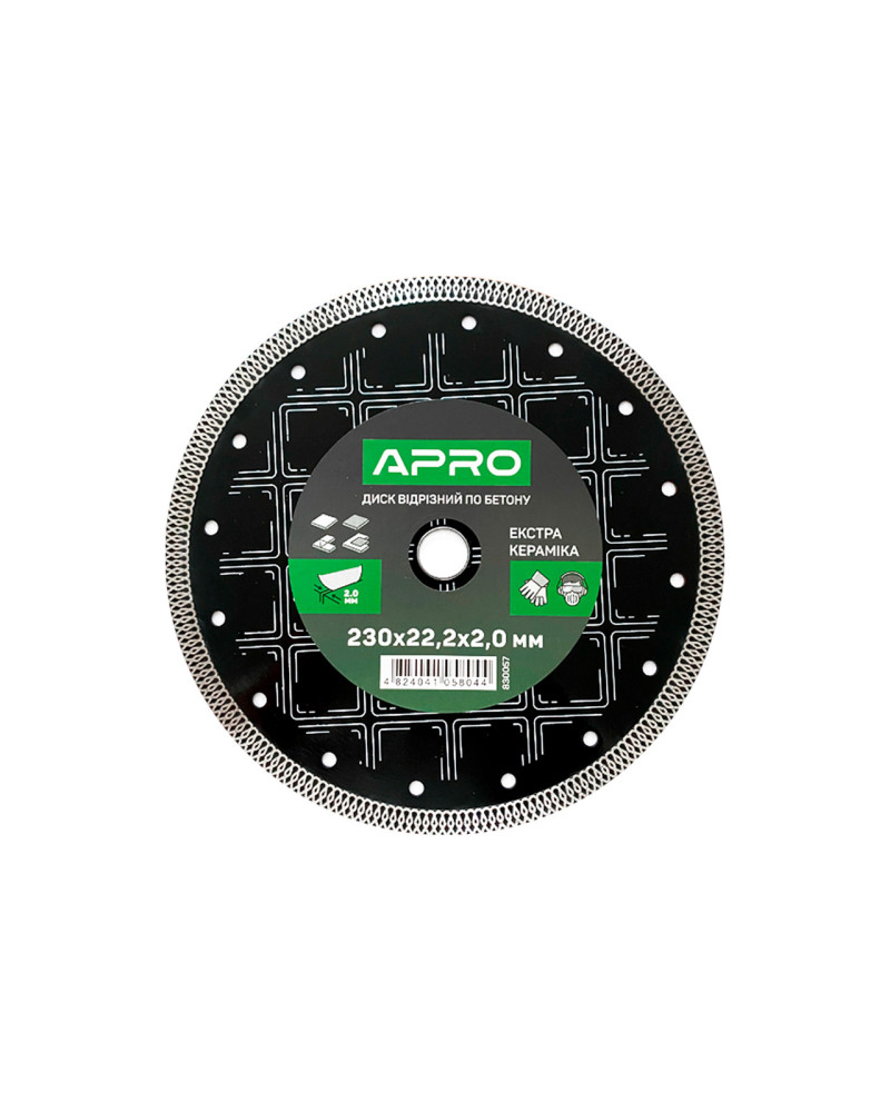 Диск алмазний Apro - 230мм x 22-24% кераміка екстра (830057)