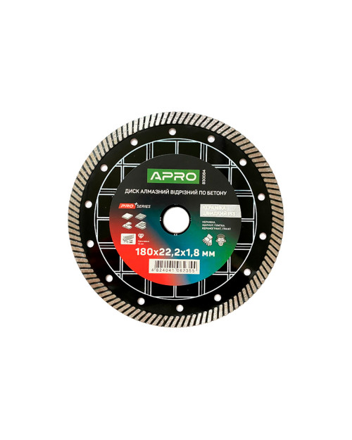 Диск алмазний Apro - 180мм x 22-24% кераміка швидкий різ (830084)