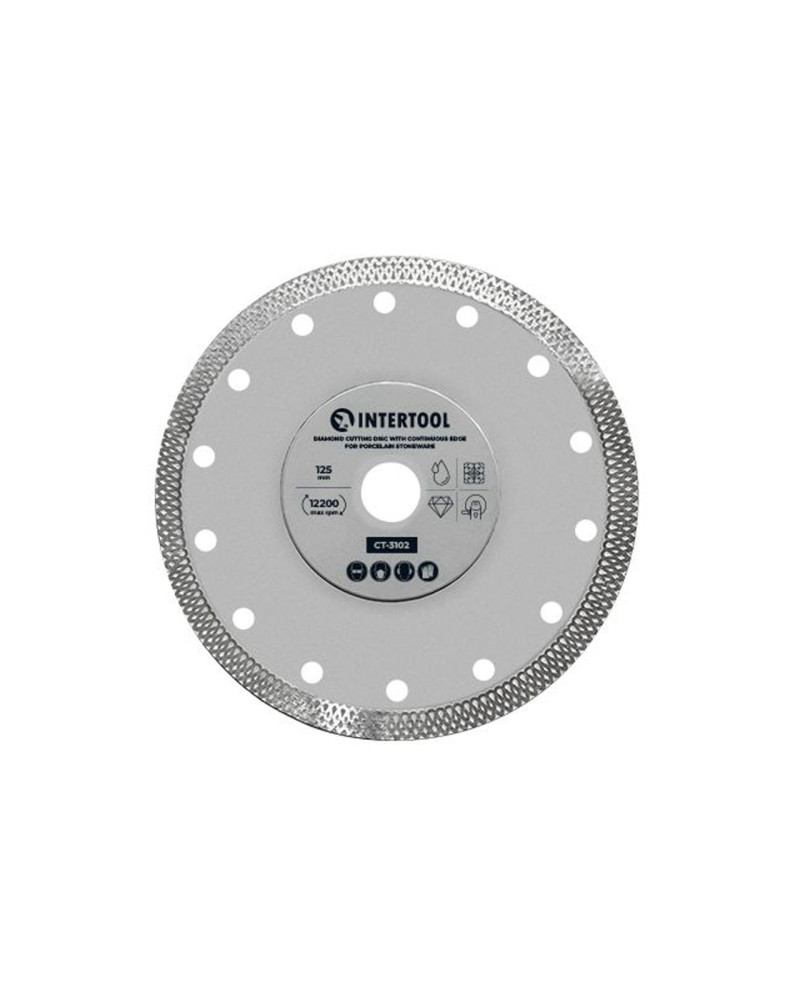 Диск алмазний Intertool - 125мм плитка керамограніт (CT-3102)