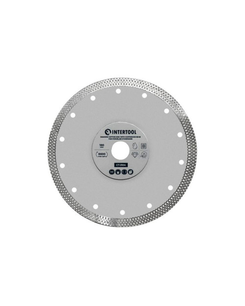 Диск алмазний Intertool - 180мм плитка керамограніт (CT-3104)