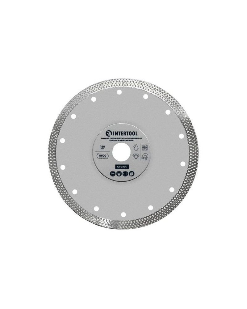 Диск алмазний Intertool - 180мм плитка керамограніт (CT-3104)