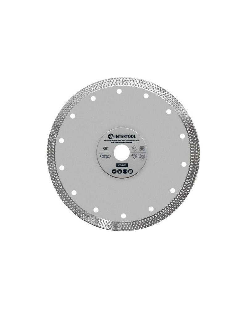 Диск алмазний Intertool - 230мм плитка керамограніт (CT-3105)