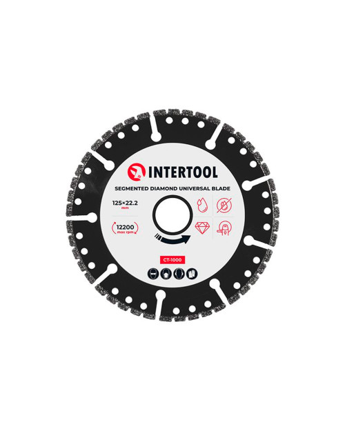 Диск алмазний Intertool - 125мм сегмент універсальний (CT-1000)