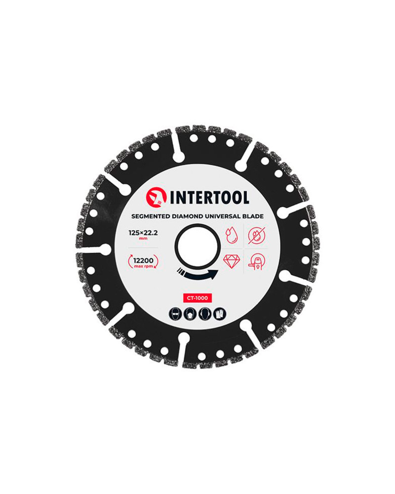 Диск алмазний Intertool - 125мм сегмент універсальний (CT-1000)