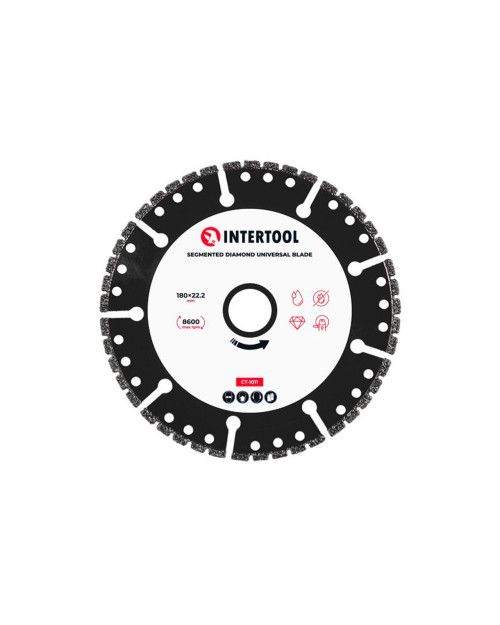Диск алмазний Intertool - 180мм сегмент універсальний (CT-1011)