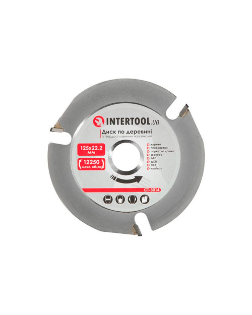 Диск пильний по дереву Intertool - 125 x 22,2 мм x 3T PRO (CT-3014)